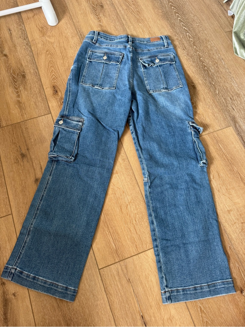 Judy Blue Wide Leg Cargo Jeans High Waisted Size 11 / 30 - Picture 6 of 11
